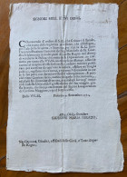 STORIA DELLA SICILIA - PALERMO 7 Settembre 1765 -  "...uso Della Scopetta,e Scarcina....." - Documents Historiques