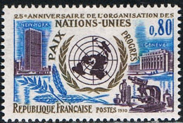 FRANCE : N° 1658 ** (25ème Anniversaire De L'O.N.U.) - PRIX FIXE - - Ungebraucht