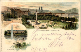 Stuttgart - Schlossplatz - Litho - Stuttgart