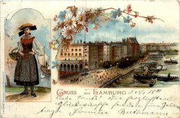 Gruss Aus Hamburg - Litho - Otros & Sin Clasificación