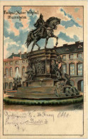 Mannheim - Denkmal Kaiser Wilhelm I - Litho - Mannheim