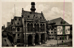 Erfurt, Rathaus Mit Neuer Stadtsparkasse - Erfurt