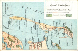 Hiddensee - Wanderkarte - Rückseite Hotel Zum Klausner - Hiddensee