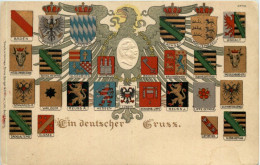 Ein Deutscher Gruss - Litho - Sonstige & Ohne Zuordnung