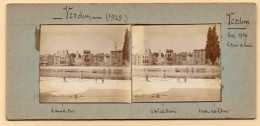 Photos Stéréo Reconstruction Quai De Londres - Pont Et Porte Chaussée - Verdun Meuse Années 1920 - Stereoscopic