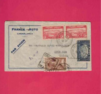 Lettre Par Avion De 1939 Pour Les USA EUAN - YT N° 135, 143 Et PA 37 - Lettres & Documents