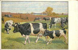 Kühe - Künstlerkarte Wagner - Cows