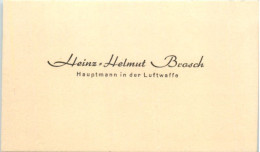 Visitenkarte Heinz Helmut Brosch - Hauptmann Der Luftwaffe - Guerra 1939-45