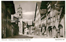 72840781 Mittenwald Bayern Strassenpartie Mit Neunerhaus Und Hotel Post Mittenwa - Mittenwald