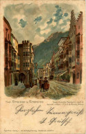 Strasse In Sterzing - Litho - Sonstige & Ohne Zuordnung