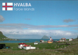 1 AK Färöer / Faroe-Islands * Hvalba - Dieser Ort Liegt Auf Der Insel Suduroy - Im Hintergrund Die Insel Lítla Dímun * - Isole Faroer