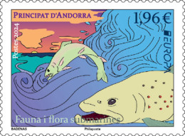 Andorra (French Post).2024.Europa CEPT.Underwater Fauna And Flora.1 V. ** . - 2024