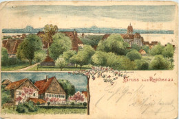 Gruss Aus Reichenau - Gasthaus Zum Mohren - Litho - Konstanz