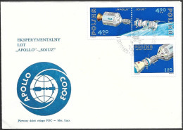 Poland Space FDC Cover 1975. ASTP Apollo - Soyuz - Europe