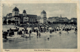 Rügen, Binz, Strand Mit Kurhaus - Rügen