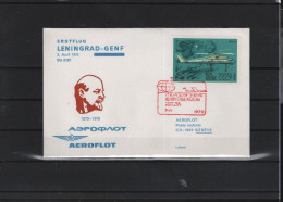 Schweiz Luftpost FFC Aeroflot 3.4.1970 Moskau - Genf - Eerste Vluchten