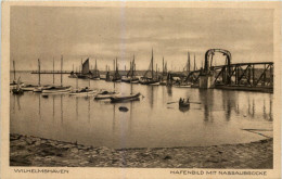 Wilhelmshaven, Hafenbild Mit Nassaubrücke - Wilhelmshaven