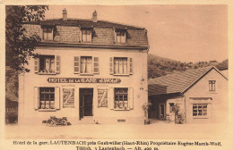 Lautenbach * Près Guebwiller * Façade Hôtel De La Gare , Eugène Marc WOLF Propriétaire * Moto Motocyclette Ancienne - Andere & Zonder Classificatie