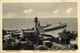 Seebad Kolberg, Strandhotel U. Lotsenhaus U. Hafen - Pommern