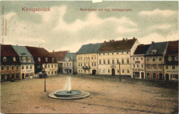 Königsbrück - Marktplatz Mit Kgl. Amtsgericht - Königsbrück
