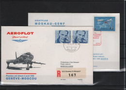 Schweiz Luftpost FFC Aeroflot 3.4.1970 Genf - Moskau VV - Primi Voli