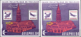 FRANCE Feuillet Souvenir CNEP  5A ** MNH Aviaphil Toulouse Variété Toit Coupé église Saint-Sernin 1984 (CV 80 €) - CNEP