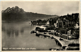 Weggis Mit Dem Neuen Quai Und Pilatus - Weggis