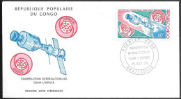 Congo Brazzaville Space FDC Cover 1973. ASTP Apollo - Soyuz - Afrika