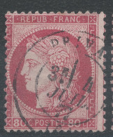 Lot N°83441   Variété/n°57, Oblitéré Cachet à Date De Privas, Ardèche (6), Fond Ligné Horizontal - 1871-1875 Cérès