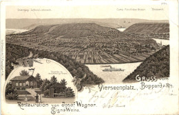 Boppard - Gruss Vom Vierseenplatz - Litho - Boppard