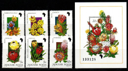 Ungarn 1990 - Mi.Nr. 4069 - 4074 A + Block 208 A - Postfrisch MNH - Blumen Flowers - Andere & Zonder Classificatie