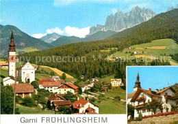 72840133 St Peter Lajen Garni Fruehlingsheim Panorama Kirche Dolomiten St Peter  - Andere & Zonder Classificatie