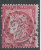 Lot N°83443   Variété/n°57, Oblitéré GC 1862 JARNAC(15), Indice 3, Fond Ligné Horizontal - 1871-1875 Ceres