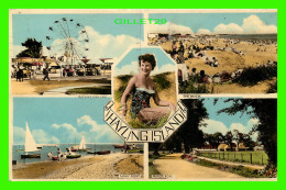 HAYLING ISLAND, HAMPSHIRE, UK - 6 MULTIVUES - TRAVEL IN 1957 -BUTLINE'S FUN FAIR, THE BEACH, MANOR ROAD - - Otros & Sin Clasificación