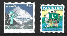 PAKISTAN. N°1076-7 De 2002. Développement Durable. - Protección Del Medio Ambiente Y Del Clima