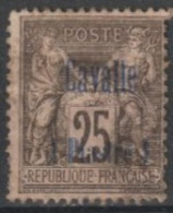 CAVALLE - 1893 - YVERT N°6 OBLITERE - COTE = 25 EUR - Usados