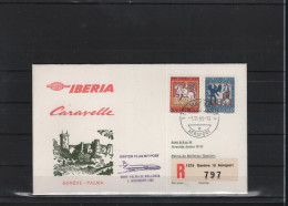 Schweiz Luftpost FFC Iberia 1.11.1965 Genf - Palma - Erst- U. Sonderflugbriefe