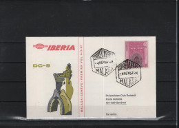 Schweiz Luftpost FFC Iberia 2.4.1968 Gebf - Malaga - Vv - Premiers Vols