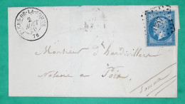 N°14 PC 1287 FLERS DE LA SOMME POUR POIX INDICE 13 1860 LETTRE COVER FRANCE - 1849-1876: Klassik