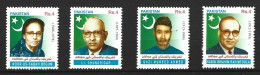 PAKISTAN. N°1072-5 De 2002. Personnalités. - Pakistan