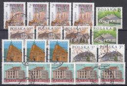 ⁕ Poland / Polska 1998 - 2005 ⁕ Castles - Cities Mi.3693,3882,3890,4199,4212 ⁕ 19v Used - Oblitérés