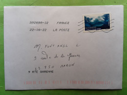 France Lettre Prioritaire Avec Timbre Iceberg I Et Lac Sassolo Suisse  , 2022, TB - Cartas & Documentos