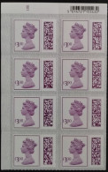 S.G.V4820 ~ CYL. BLOCK OF 8 X £3.00p NEW BARCODED DEFINS. UNFOLDED & NHM #01910 - Série 'Machin'