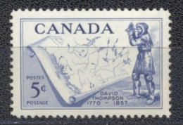 Canada 1957- The 100th Anniversary Of The Death Of David Thompson Set (1v) - Nuevos
