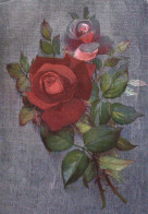 FLOWERS LENTICULAR 3D Vintage Ansichtskarte Postkarte CPSM #PAZ172.DE - Flowers