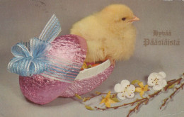 OSTERN HUHN EI Vintage Ansichtskarte Postkarte CPA #PKE429.DE - Pasqua