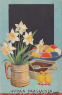 OSTERN HUHN EI Vintage Ansichtskarte Postkarte CPA #PKE113.DE - Easter