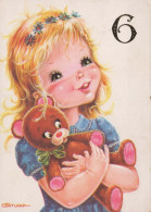 ALLES GUTE ZUM GEBURTSTAG 6 Jährige MÄDCHEN KINDER Vintage Postal CPSM #PBT804.DE - Cumpleaños