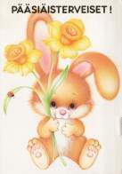 OSTERN KANINCHEN Vintage Ansichtskarte Postkarte CPSM #PBO480.DE - Pasqua