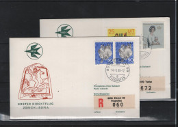 Schweiz Luftpost FFC ITabso 14.5.1966zürich - Sofia VV - First Flight Covers